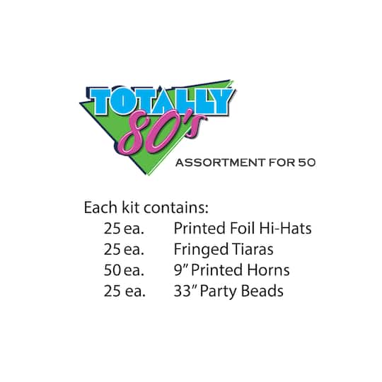 Beistle New Year Totally 80's Party Favor for 50